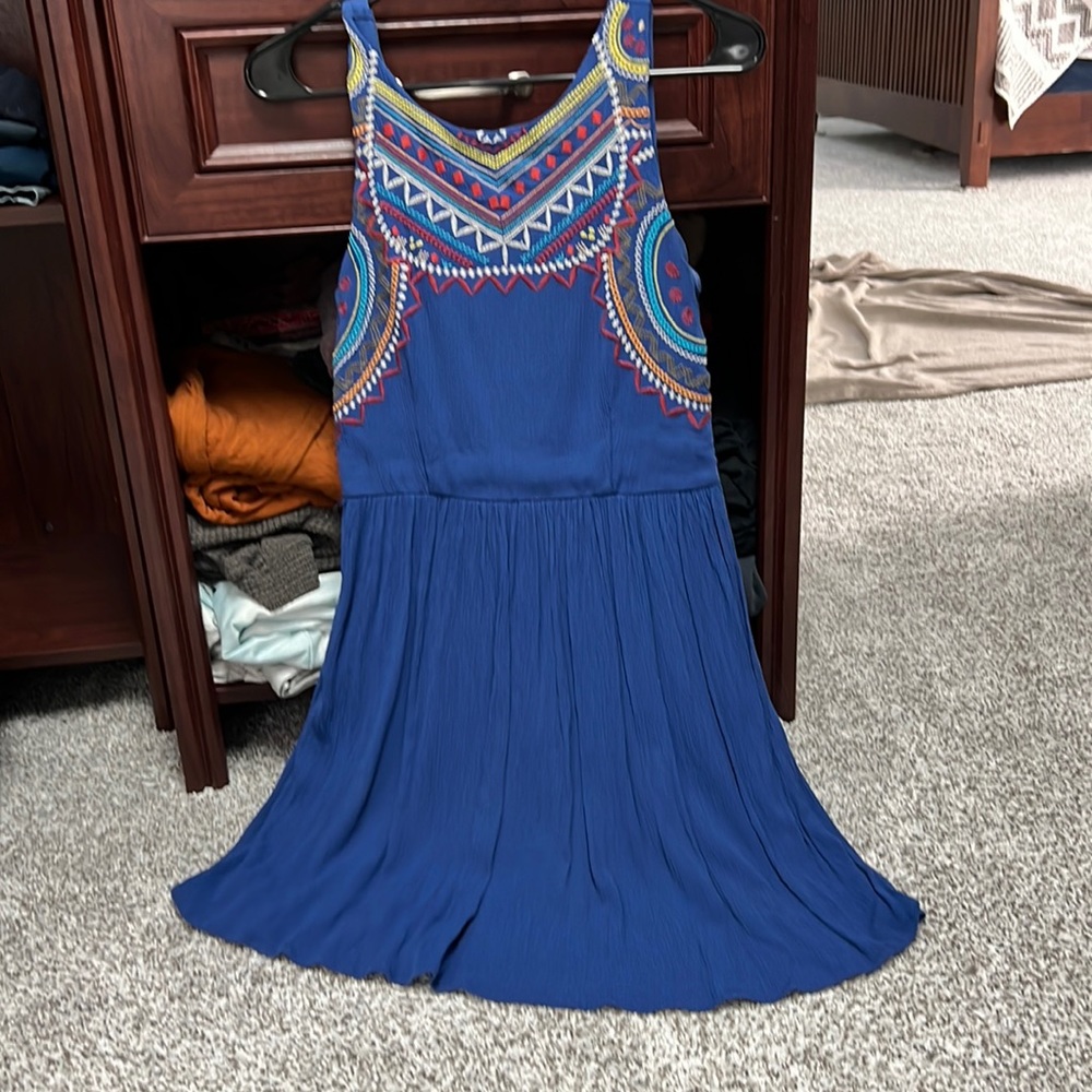 Blue midi dress